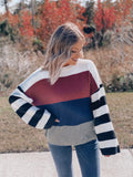 First Pick Color Block Sweater