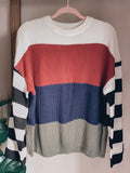 First Pick Color Block Sweater